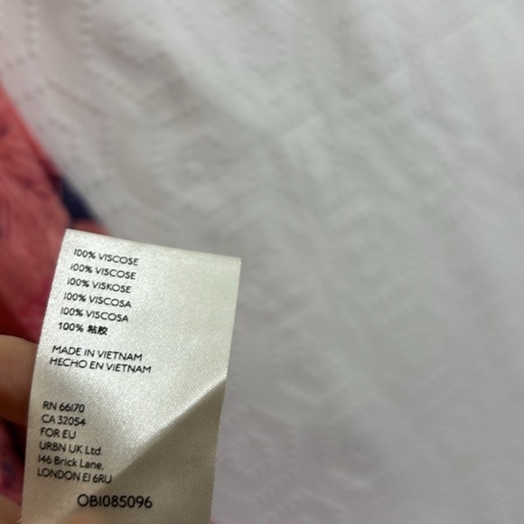 We The Free Good Vibes Coral Floral Button Down Blouse Size Xs - Picture 6 of 7